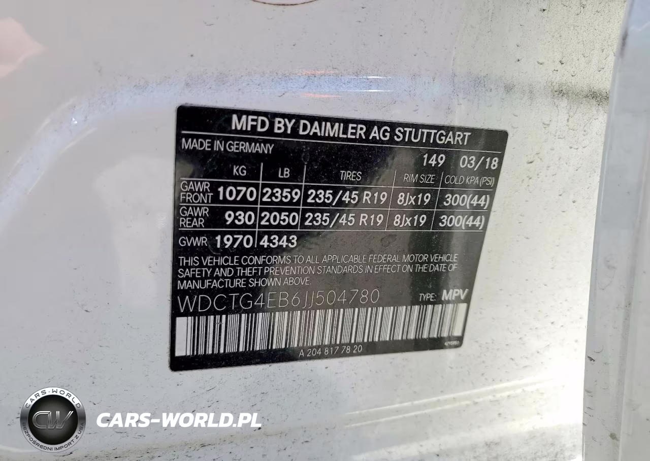 2018 Mercedes-Benz Gla 250 VIN:WDCTG4EB6JJ504780 - 12