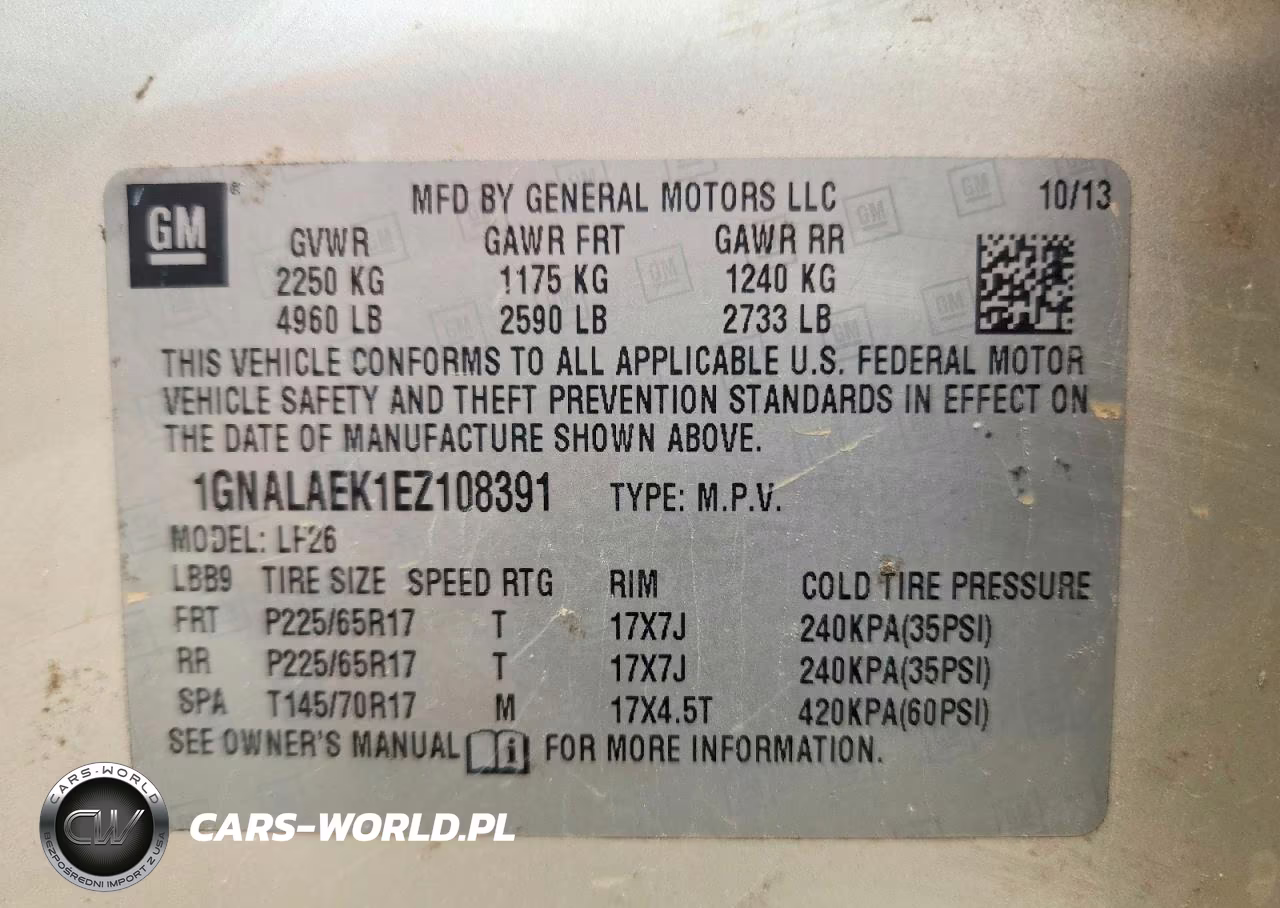 2014 Chevrolet Equinox Ls VIN:1GNALAEK1EZ108391 - 13