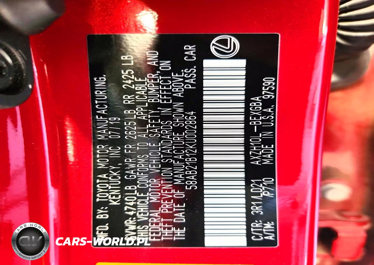 2019 Lexus Es 300H VIN:58AB21B12KU002864 - 13
