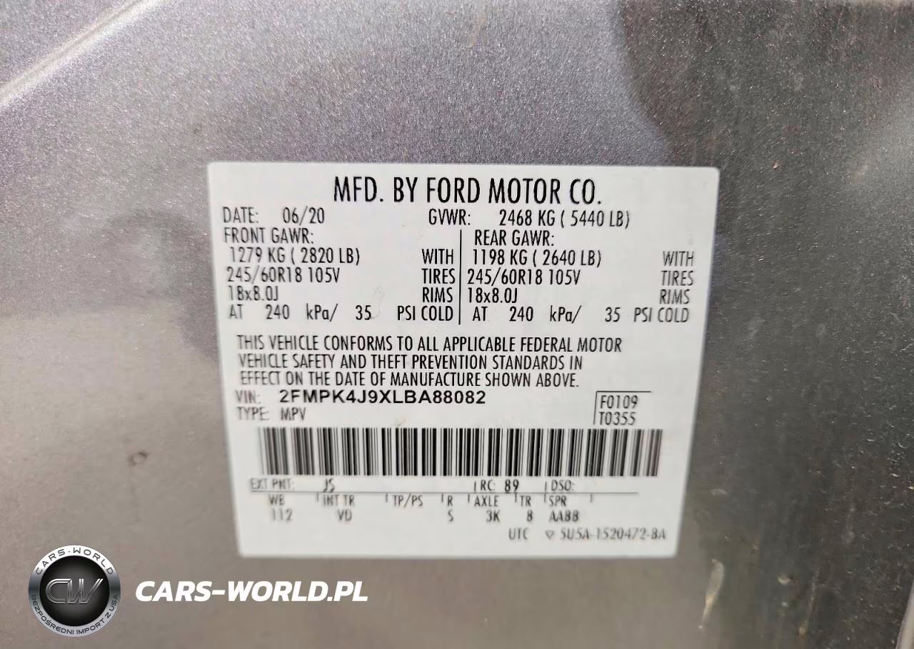 2020 Ford Edge Sel VIN:2FMPK4J9XLBA88082 - 13