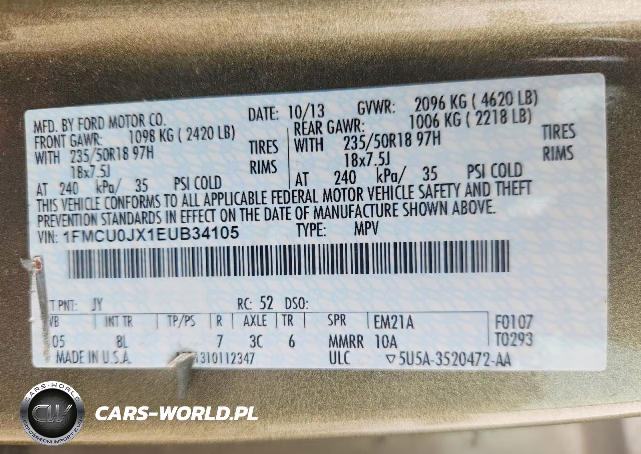 2014 Ford Escape Titanium VIN:1FMCU0JX1EUB34105 - 13