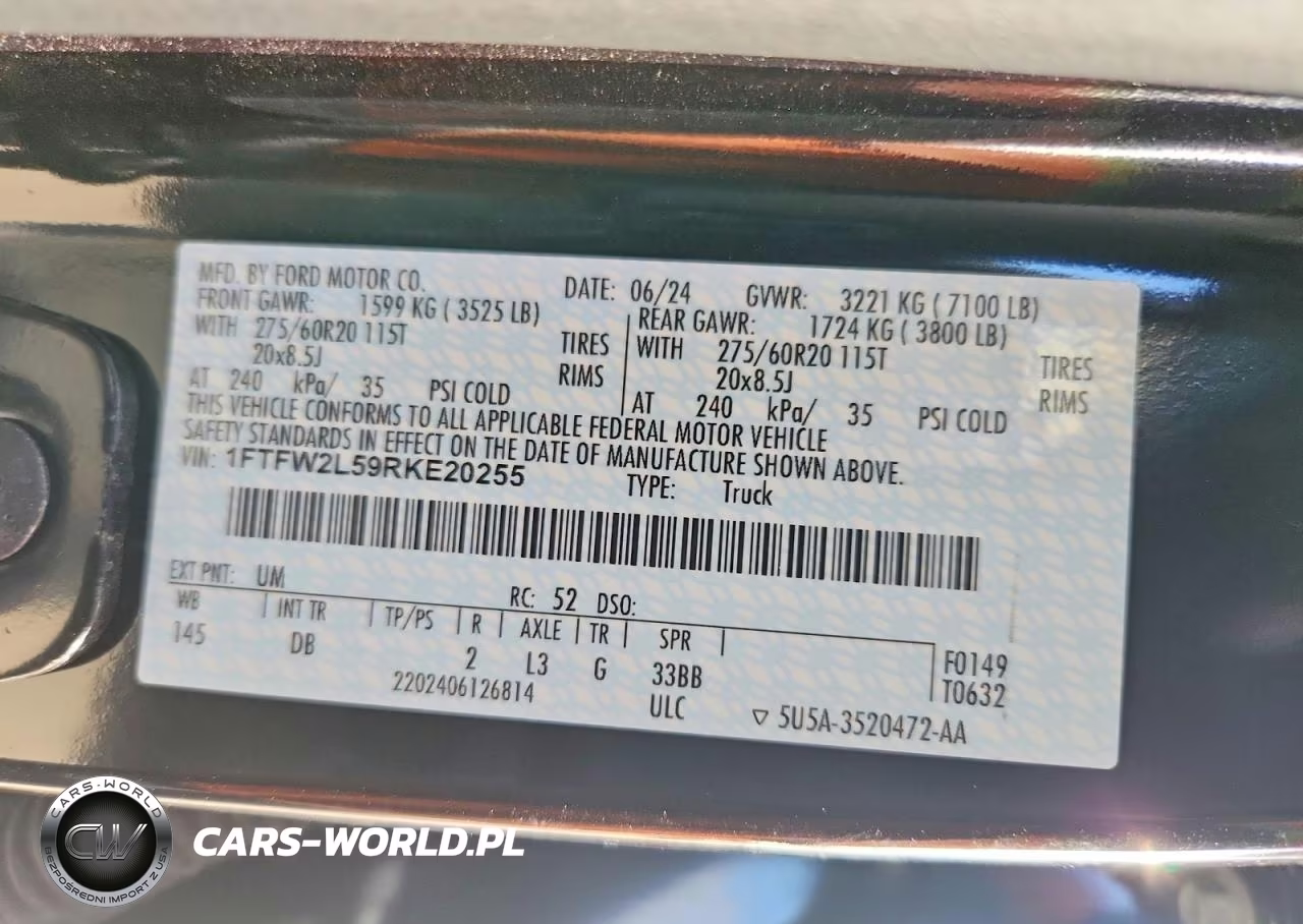 2024 Ford F150 Stx VIN:1FTFW2L59RKE20255 - 12