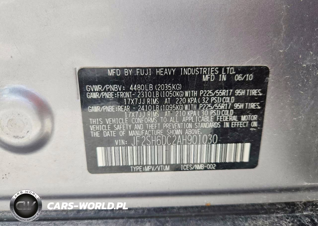 2010 Subaru Forester 2.5X Limited VIN:JF2SH6DC2AH901030 - 13