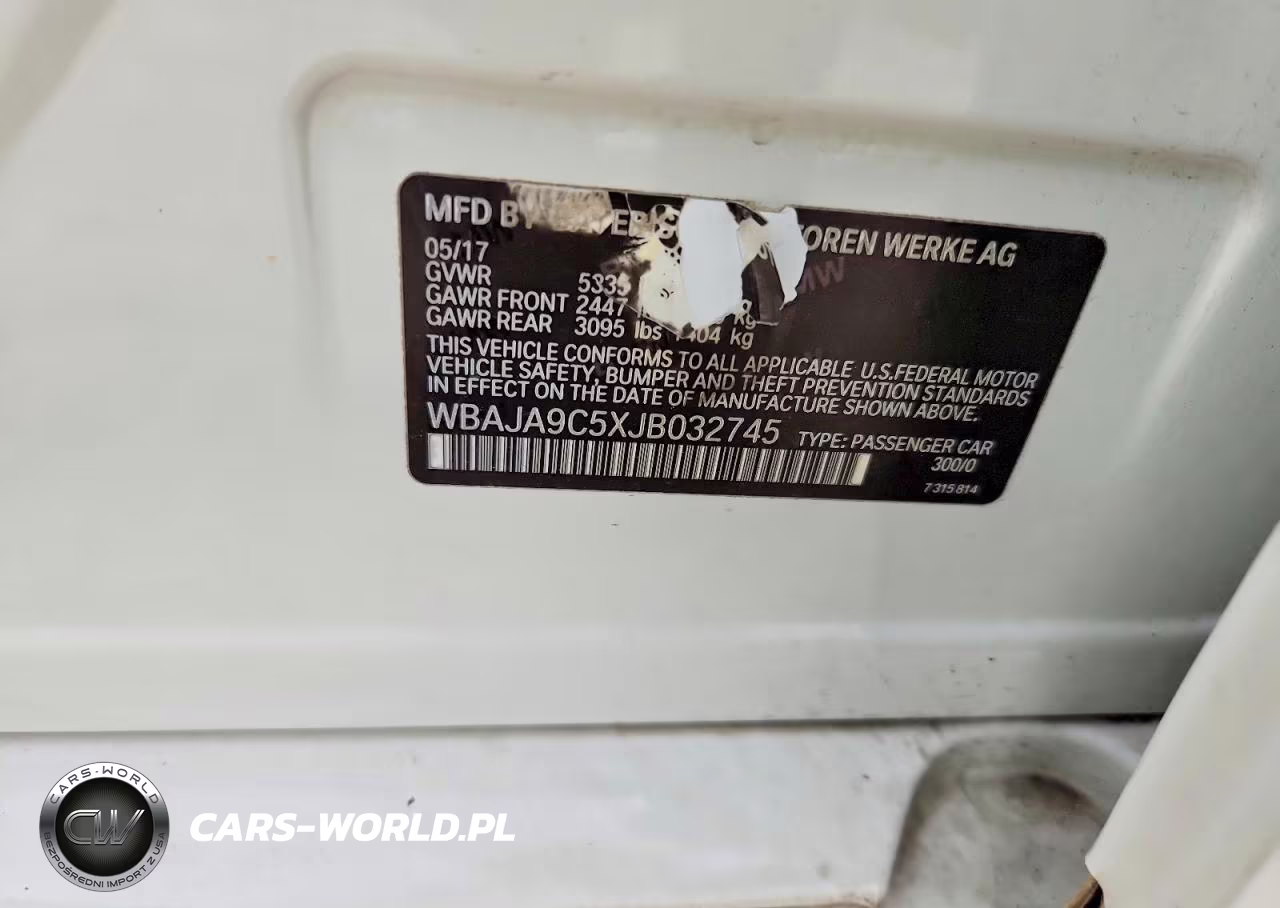 2018 BMW 530E VIN:WBAJA9C5XJB032745 - 12