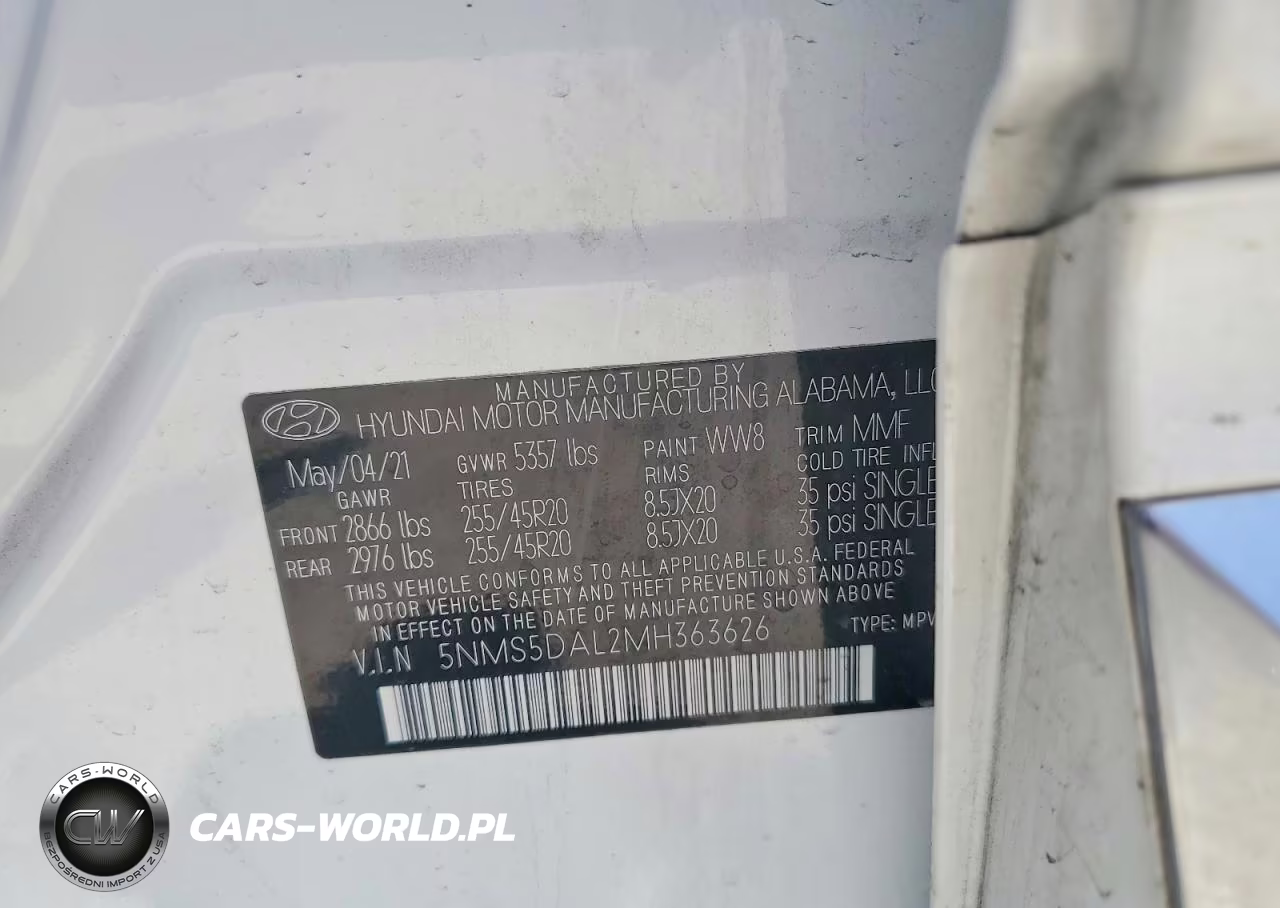 2021 Hyundai Santa Fe Calligraphy VIN:5NMS5DAL2MH363626 - 13