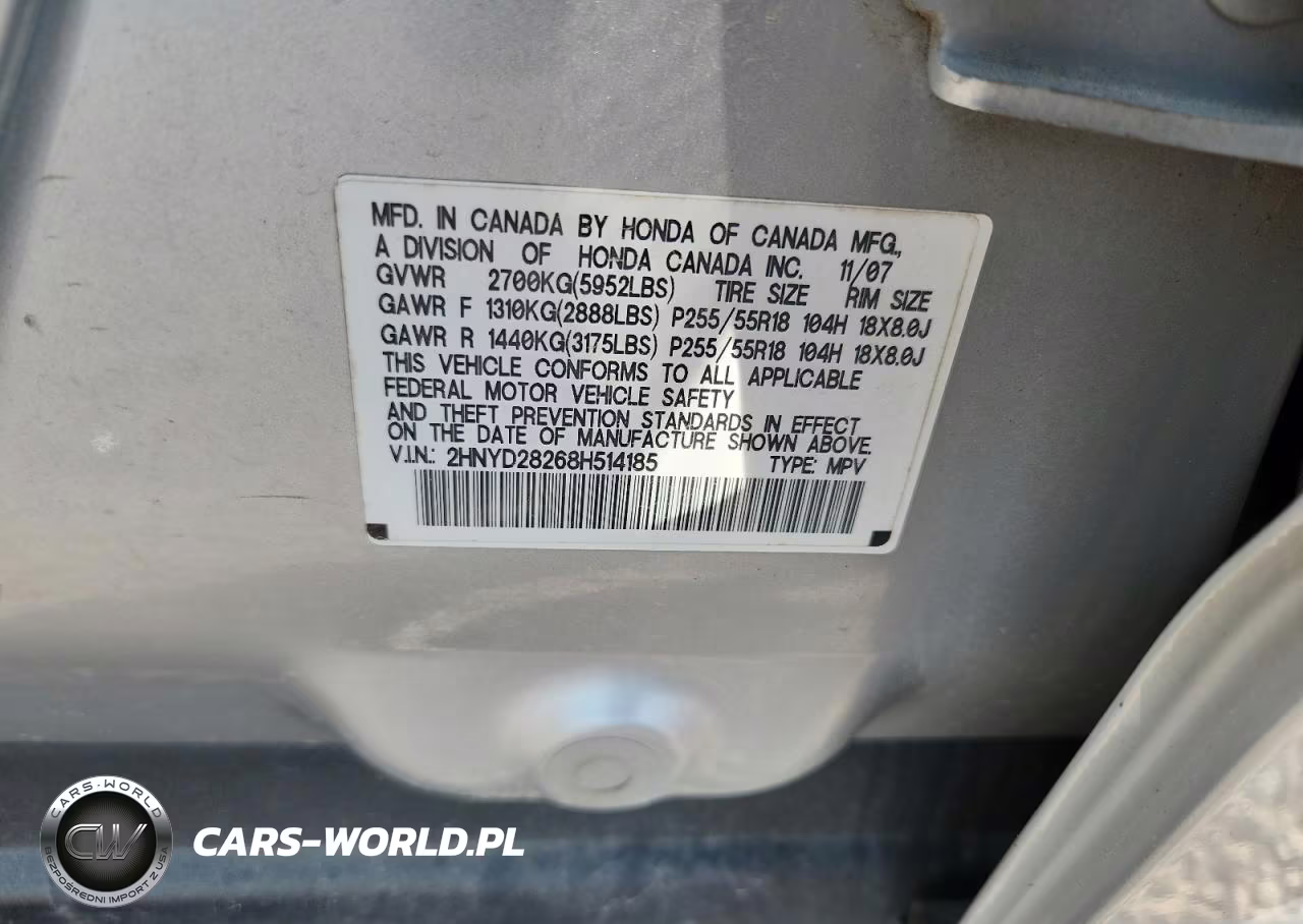2008 Acura Mdx VIN:2HNYD28268H514185 - 13