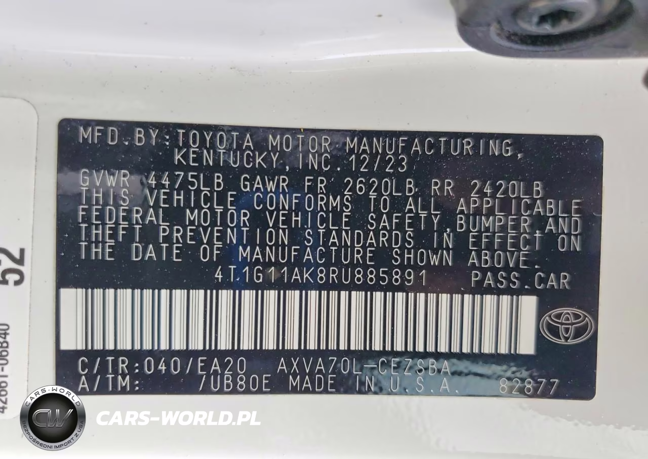 2024 Toyota Camry Se VIN:4T1G11AK8RU885891 - 13