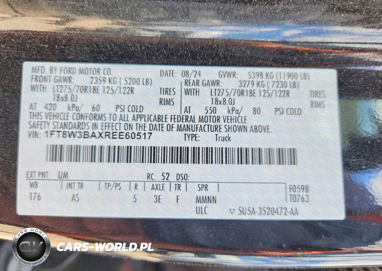 2024 Ford F350 Super Duty Flatbed Truck VIN:1FT8W3BAXREE60517 - 12