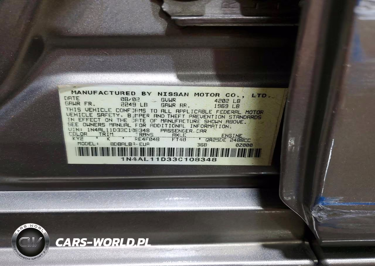 2003 Nissan Altima 2.5 VIN:1N4AL11D33C108348 - 13