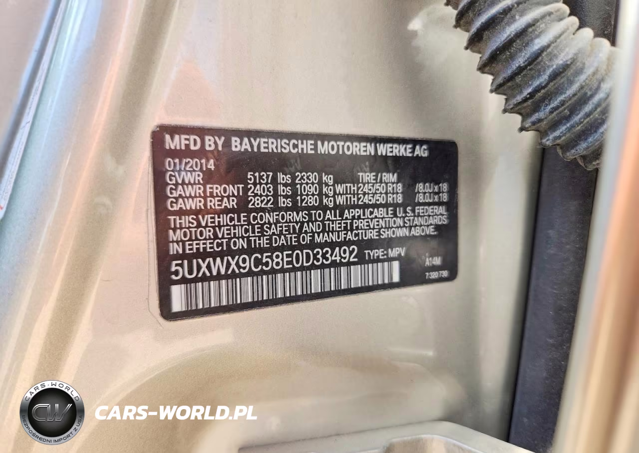 2014 BMW X3 xDrive28I VIN:5UXWX9C58E0D33492 - 13