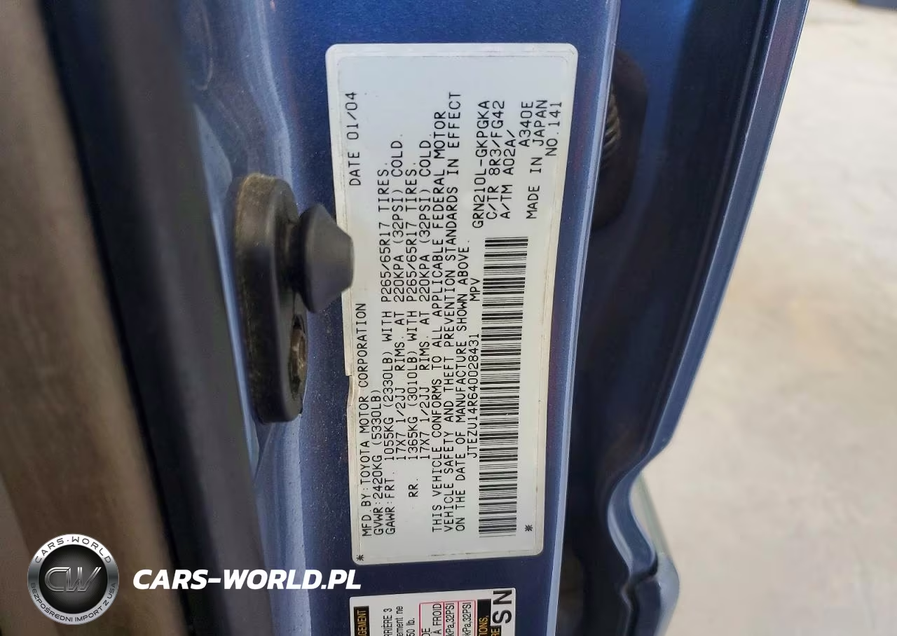 2004 Toyota 4Runner Sr5 VIN:JTEZU14R640028431 - 13