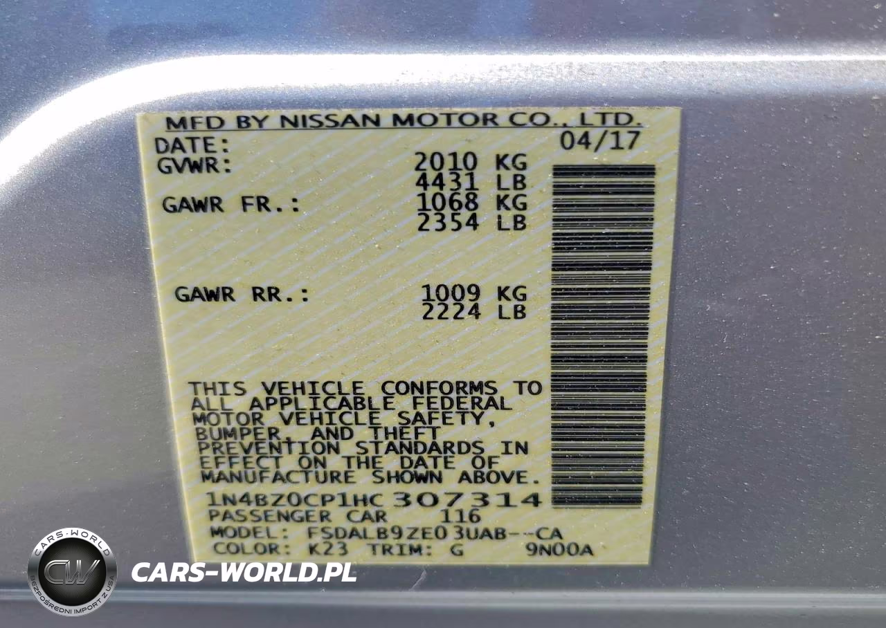 2017 Nissan Leaf S VIN:1N4BZ0CP1HC307314 - 12