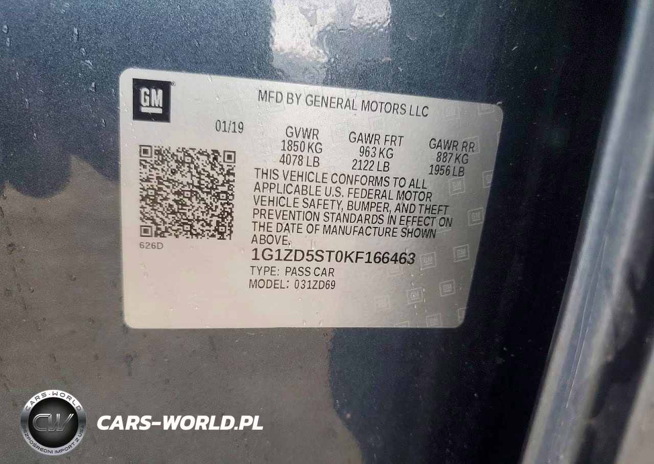 2019 Chevrolet Malibu Lt VIN:1G1ZD5ST0KF166463 - 12