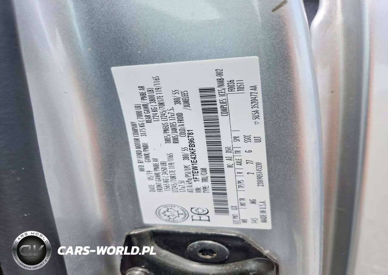 2019 Ford F150 Supercrew VIN:1FTEW1E43KFB96781 - 13