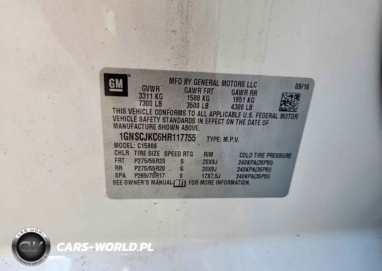 2017 Chevrolet Suburban C1500 Premier VIN:1GNSCJKC6HR117755 - 13