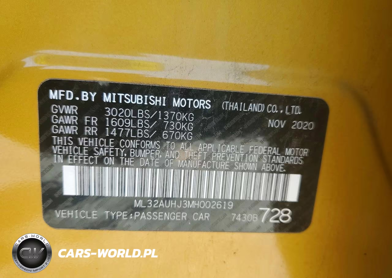 2021 Mitsubishi Mirage Es VIN:ML32AUHJ3MH002619 - 12