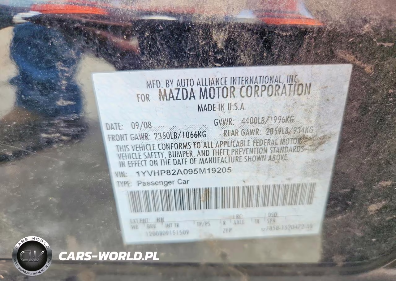 2009 Mazda 6 I VIN:1YVHP82A095M19205 - 12