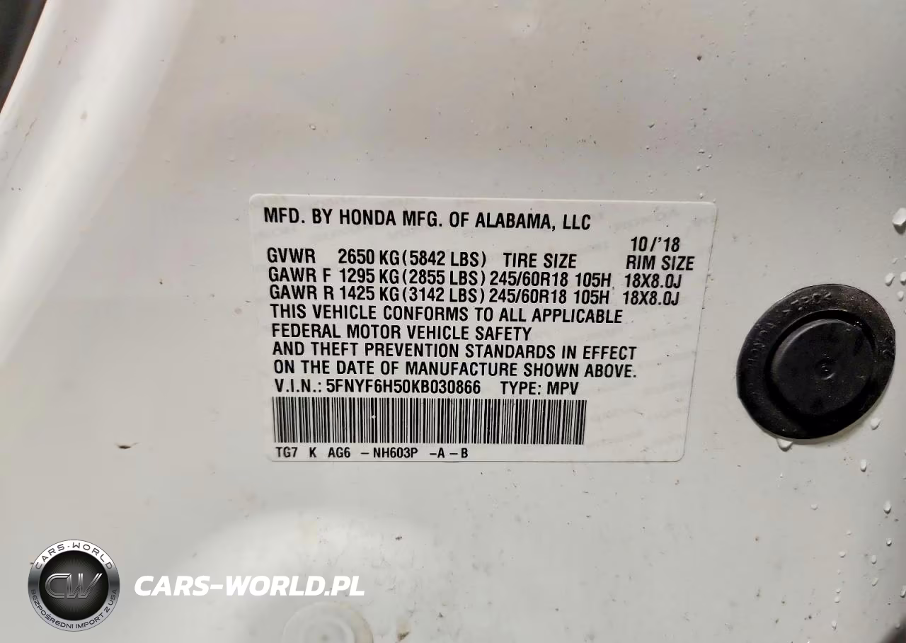 2019 Honda Pilot Exl VIN:5FNYF6H50KB030866 - 12