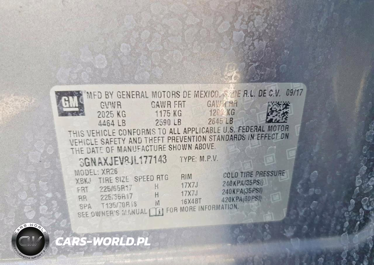 2018 Chevrolet Equinox Lt VIN:3GNAXJEV8JL177143 - 14