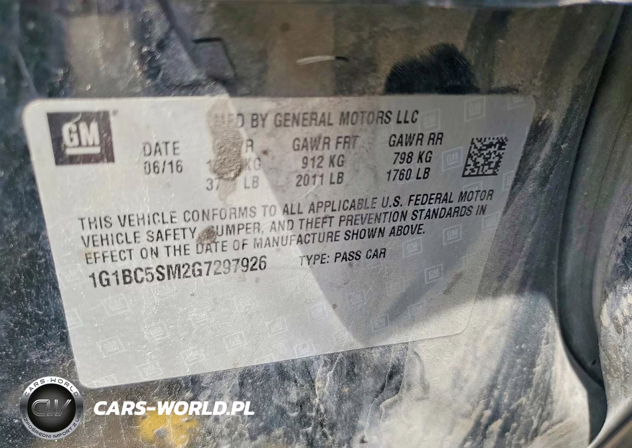 2016 Chevrolet Cruze Ls VIN:1G1BC5SM2G7297926 - 12