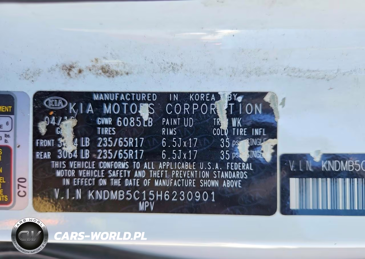 2017 Kia Sedona Lx VIN:KNDMB5C15H6230901 - 13