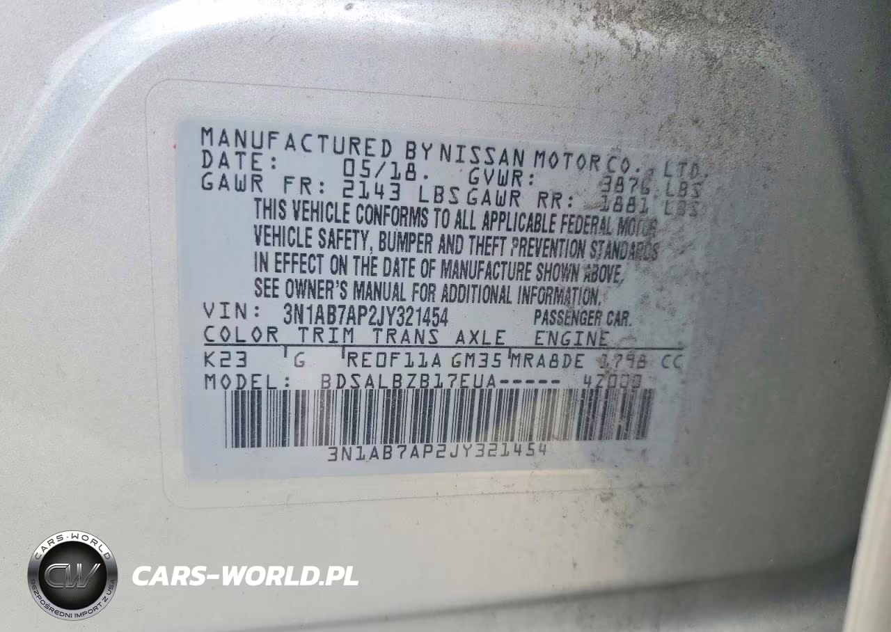 2018 Nissan Sentra S VIN:3N1AB7AP2JY321454 - 12