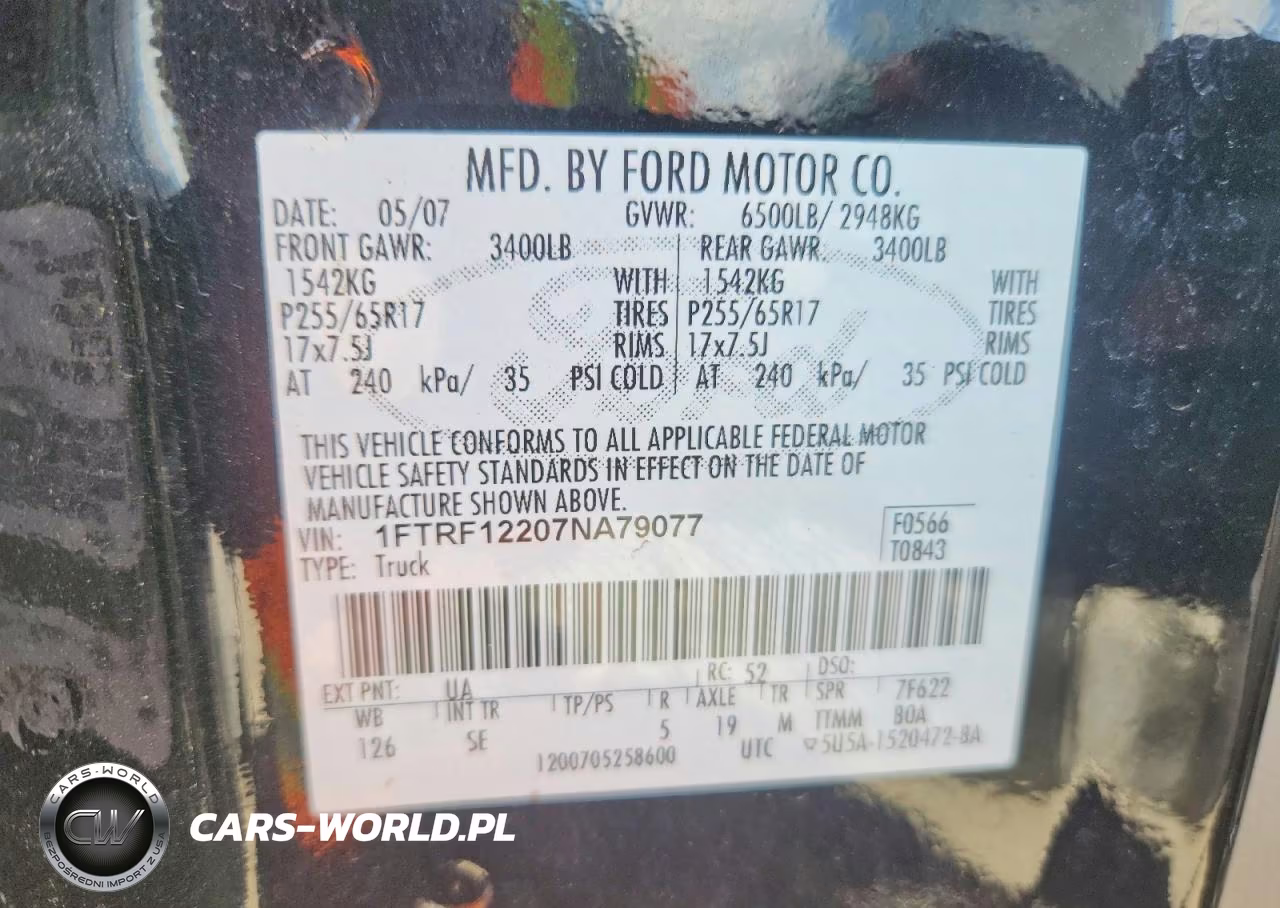 2007 Ford F150 VIN:1FTRF12207NA79077 - 13