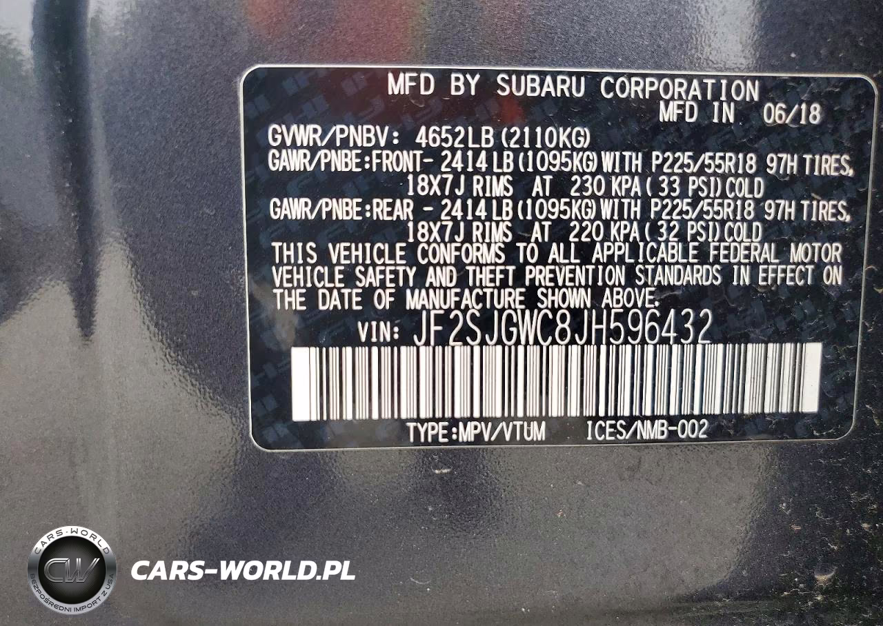2018 Subaru Forester 2.0Xt Touring VIN:JF2SJGWC8JH596432 - 14