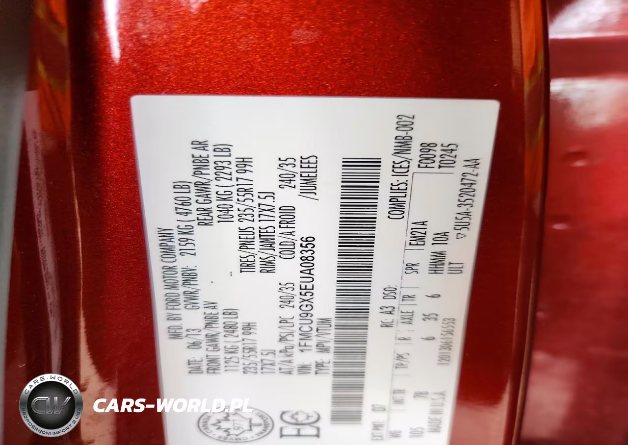 2014 Ford Escape Se VIN:1FMCU9GX5EUA08356 - 13