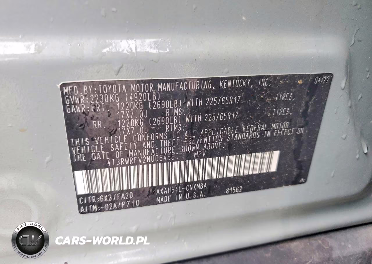 2022 Toyota Rav4 Xle VIN:4T3RWRFV2NU064590 - 14