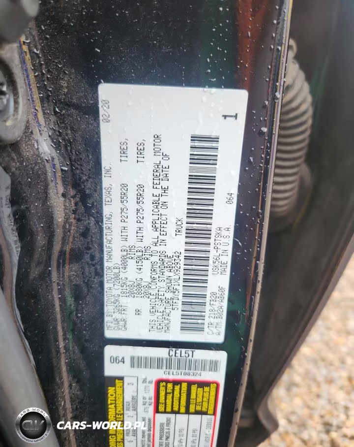 2020 Toyota Tundra Sr5 VIN:5TFDY5F1XLX929342 - 12