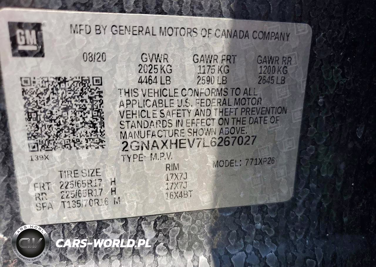 2020 Chevrolet Equinox Ls VIN:2GNAXHEV7L6267027 - 13