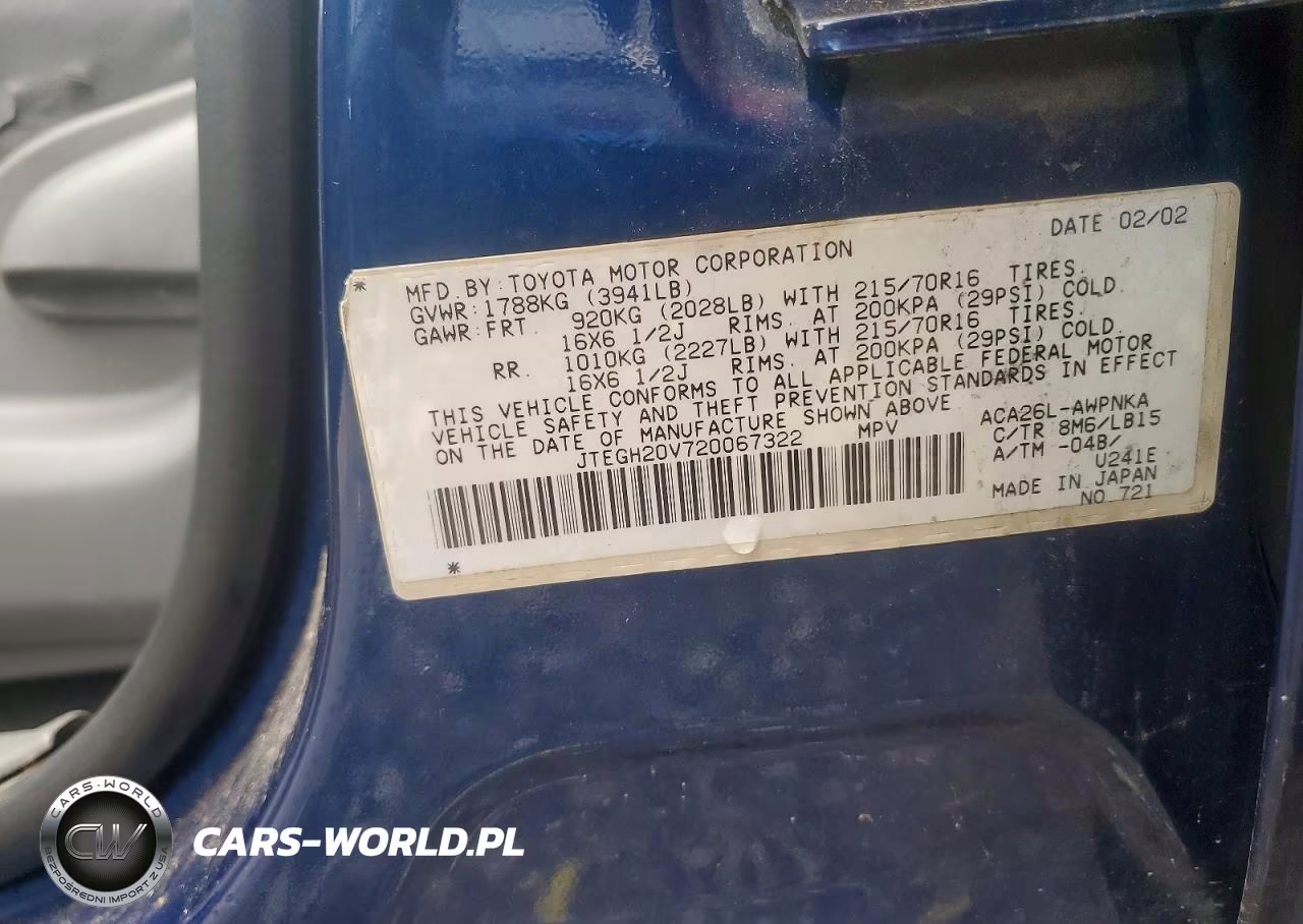 2002 Toyota Rav4 Base VIN:JTEGH20V720067322 - 13
