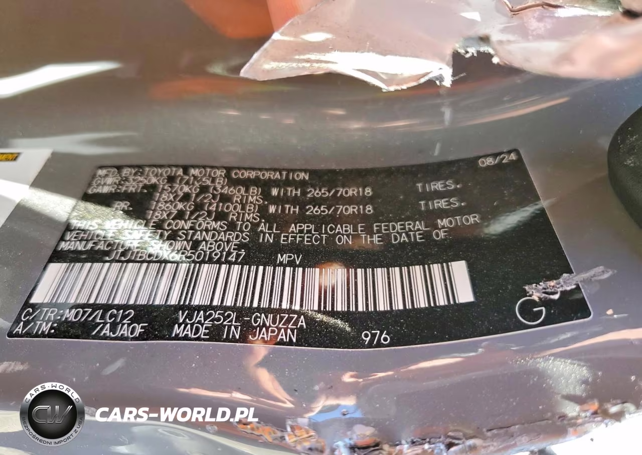 2024 Lexus Gx 550 Overtrail+ VIN:JTJTBCDX6R5019147 - 13