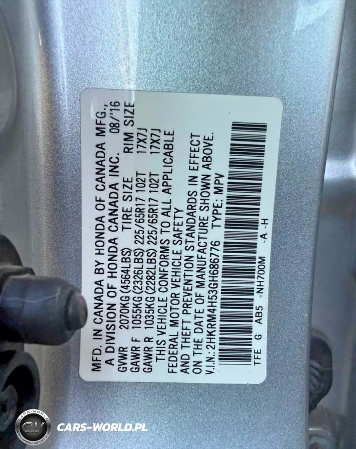 2016 Honda Cr-V Ex VIN:2HKRM4H53GH686776 - 10