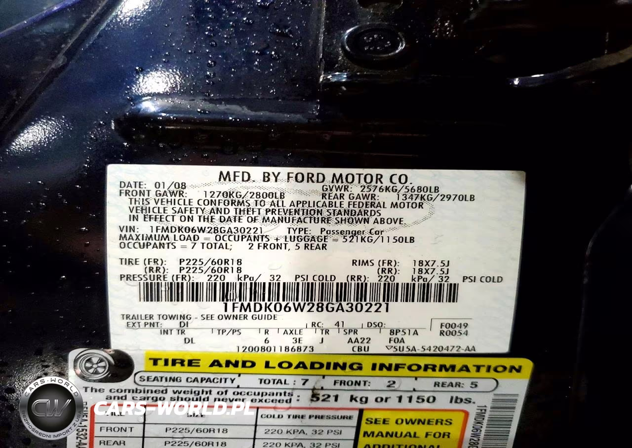 2008 Ford Taurus X Limited VIN:1FMDK06W28GA30221 - 13