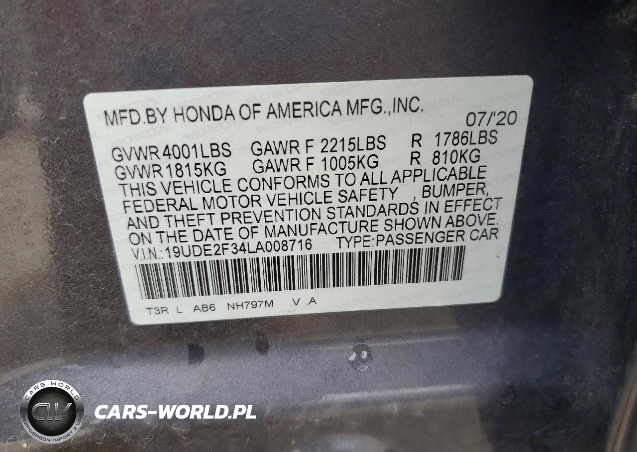 2020 Acura Ilx VIN:19UDE2F34LA008716 - 12