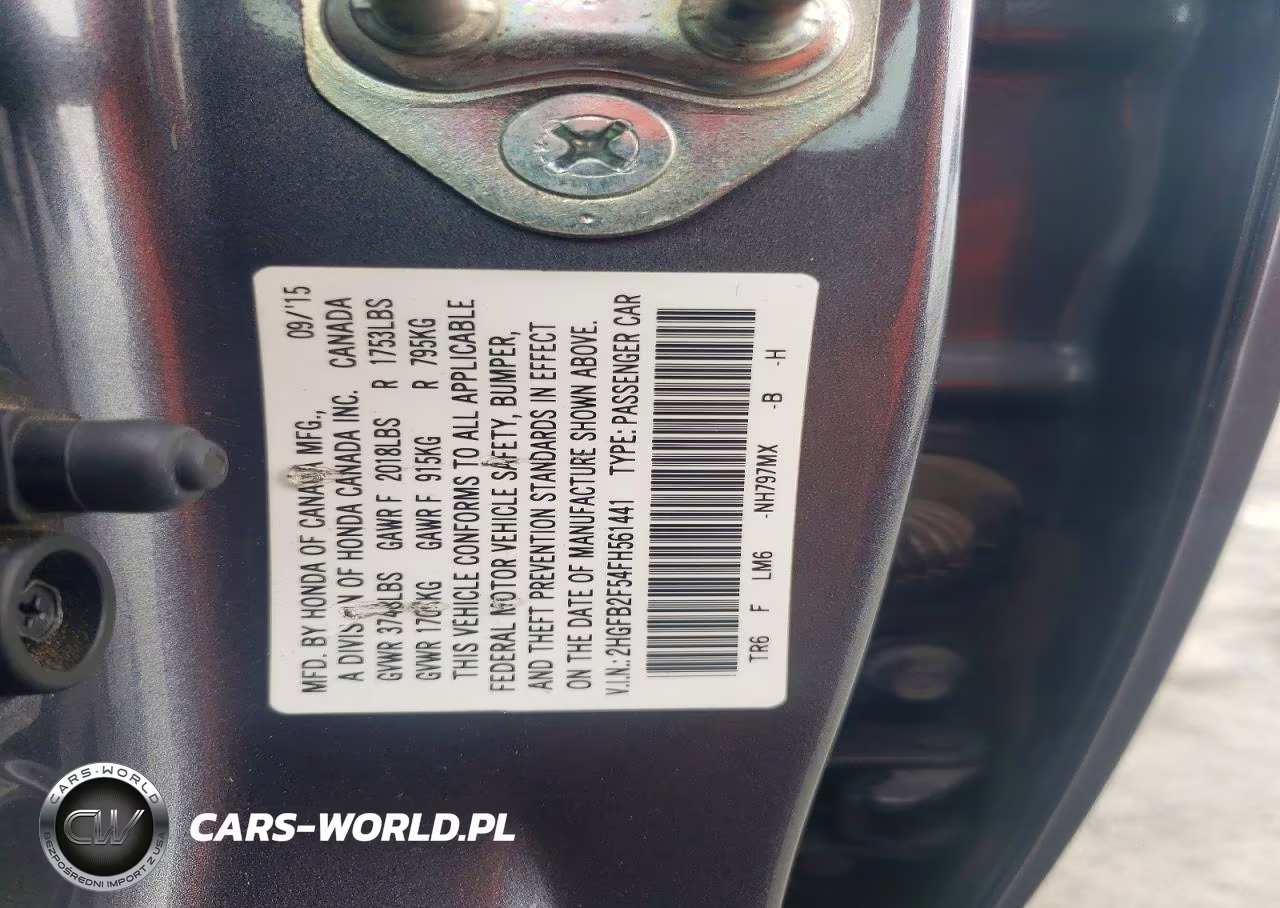 2015 Honda Civic Lx VIN:2HGFB2F54FH561441 - 12