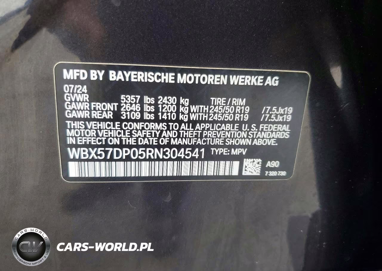2024 BMW X3 xDrive30I VIN:WBX57DP05RN304541 - 13