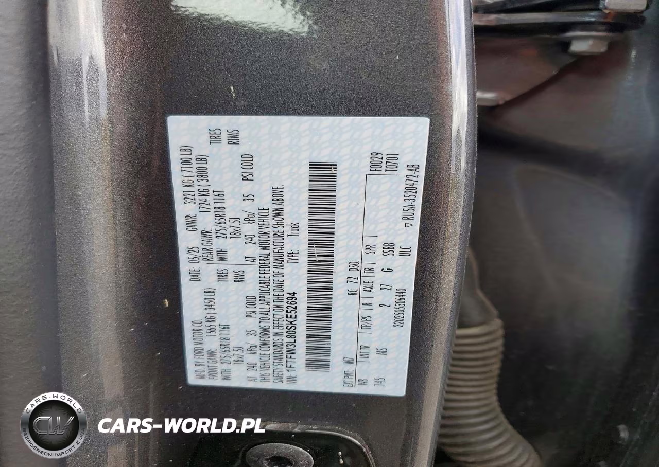 2025 Ford F150 Xlt VIN:1FTFW3L80SKE52694 - 12