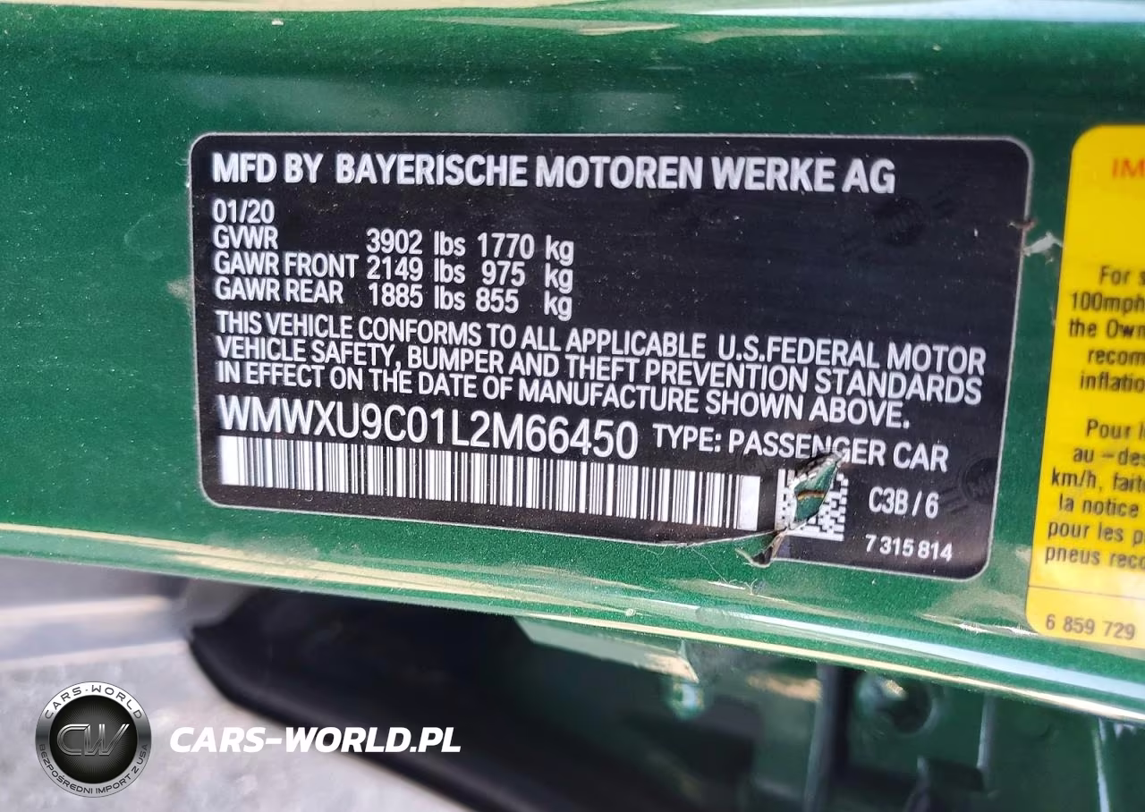 2020 Mini Cooper S VIN:WMWXU9C01L2M66450 - 13