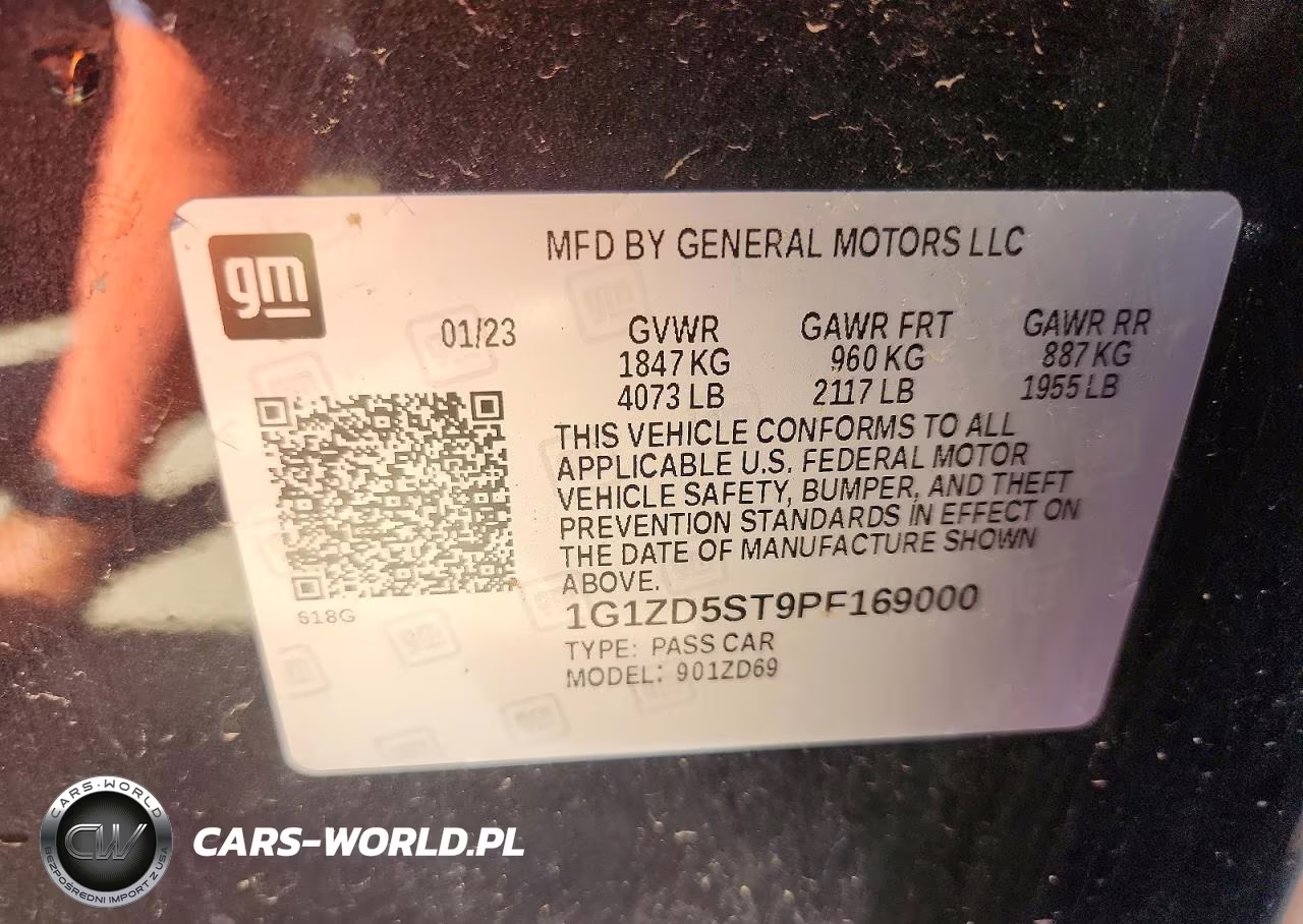 2023 Chevrolet Malibu Lt VIN:1G1ZD5ST9PF169000 - 12