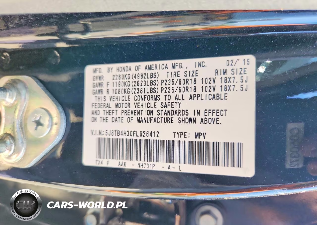 2015 Acura Rdx VIN:5J8TB4H30FL026412 - 13