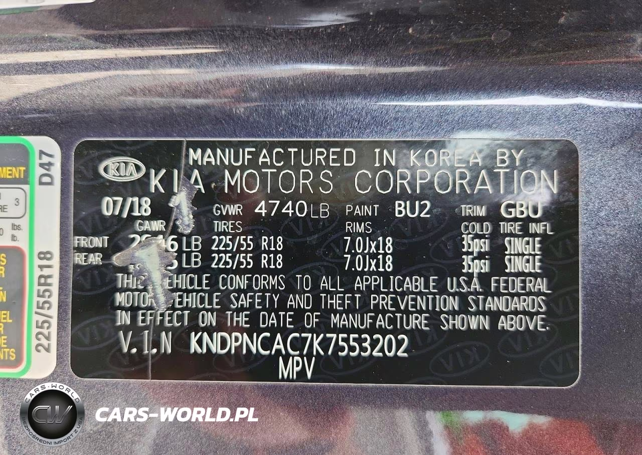 2019 Kia Sportage Ex VIN:KNDPNCAC7K7553202 - 13