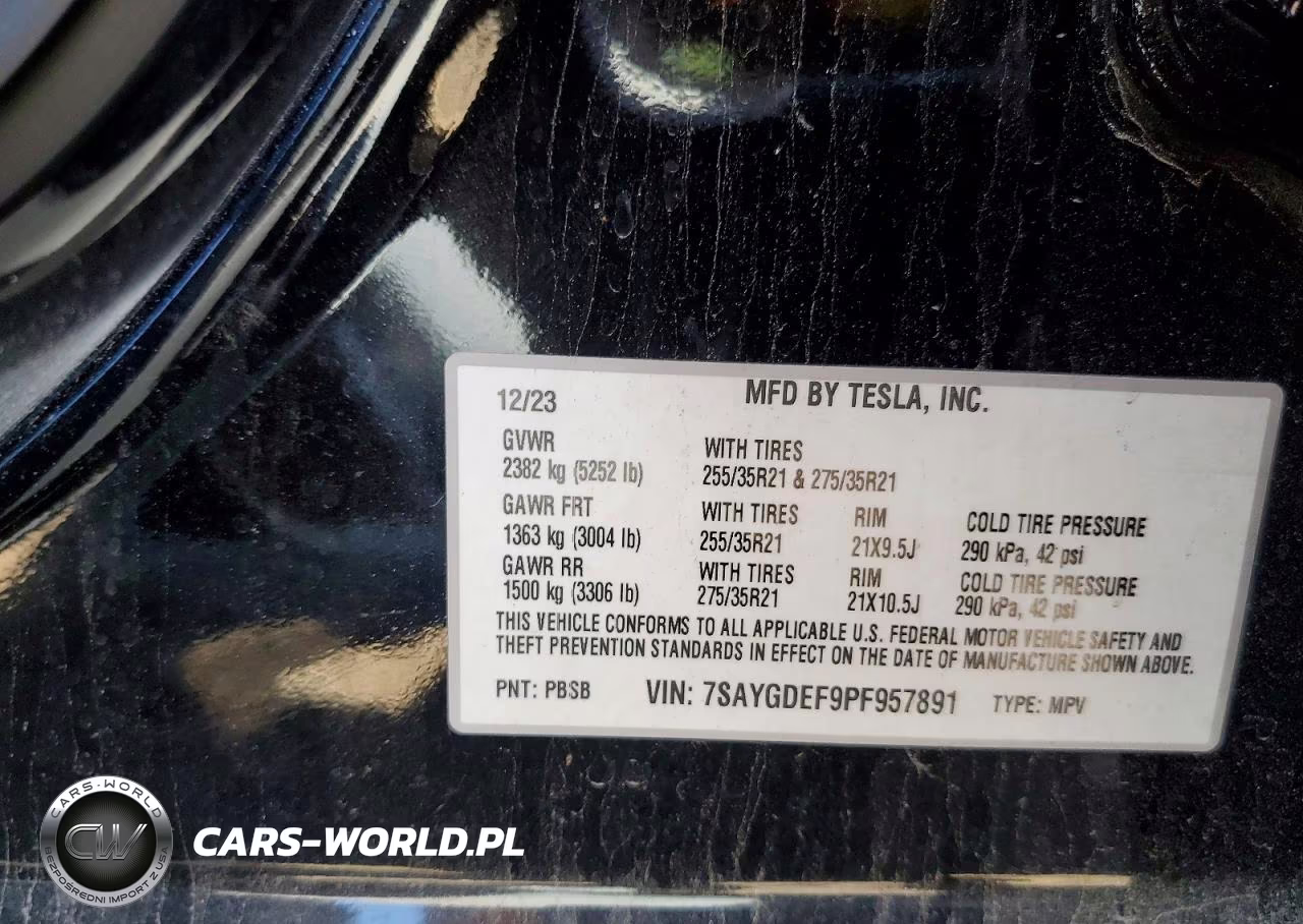 2023 Tesla Model Y VIN:7SAYGDEF9PF957891 - 12