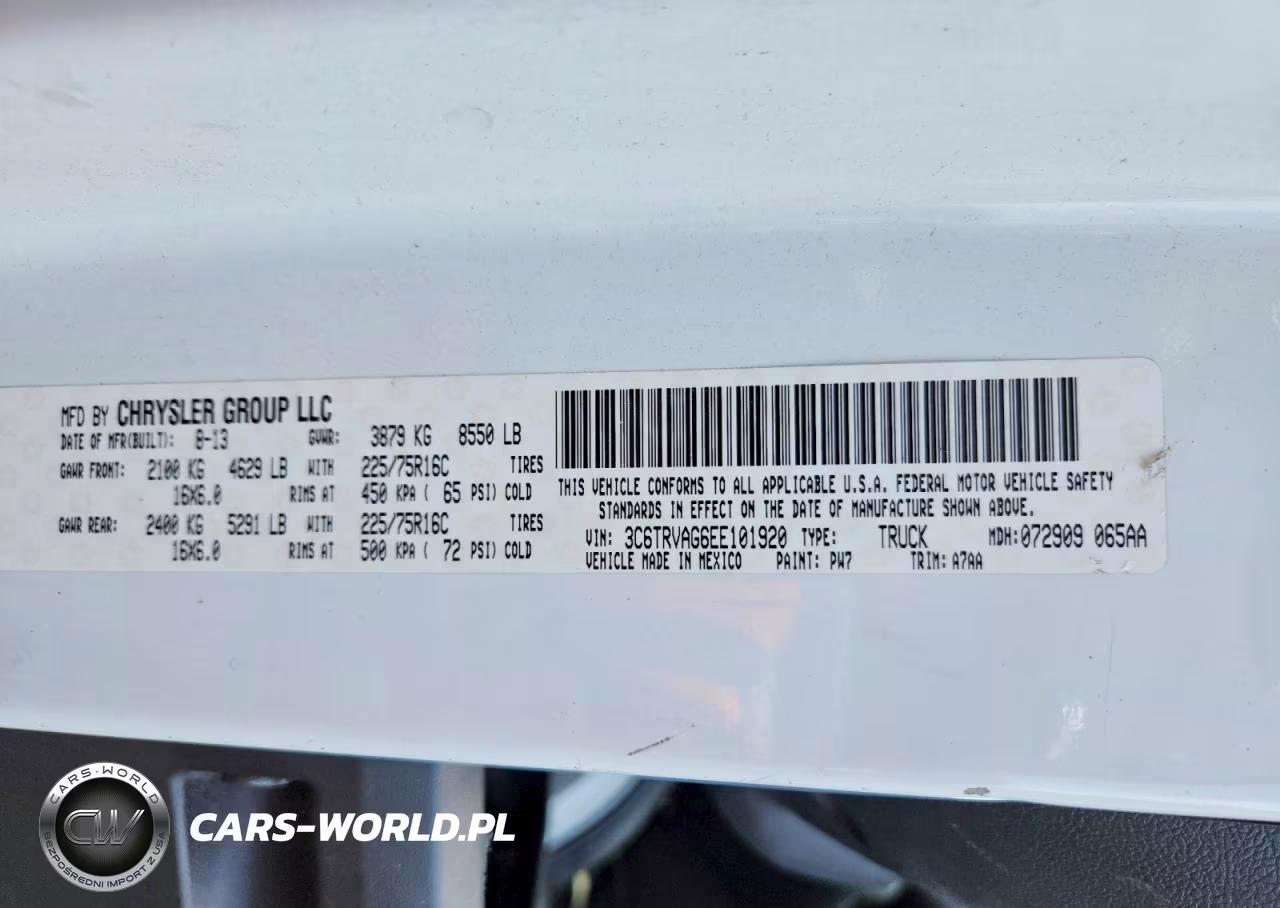 2014 Ram Promaster1500 Delivery Van VIN:3C6TRVAG6EE101920 - 14