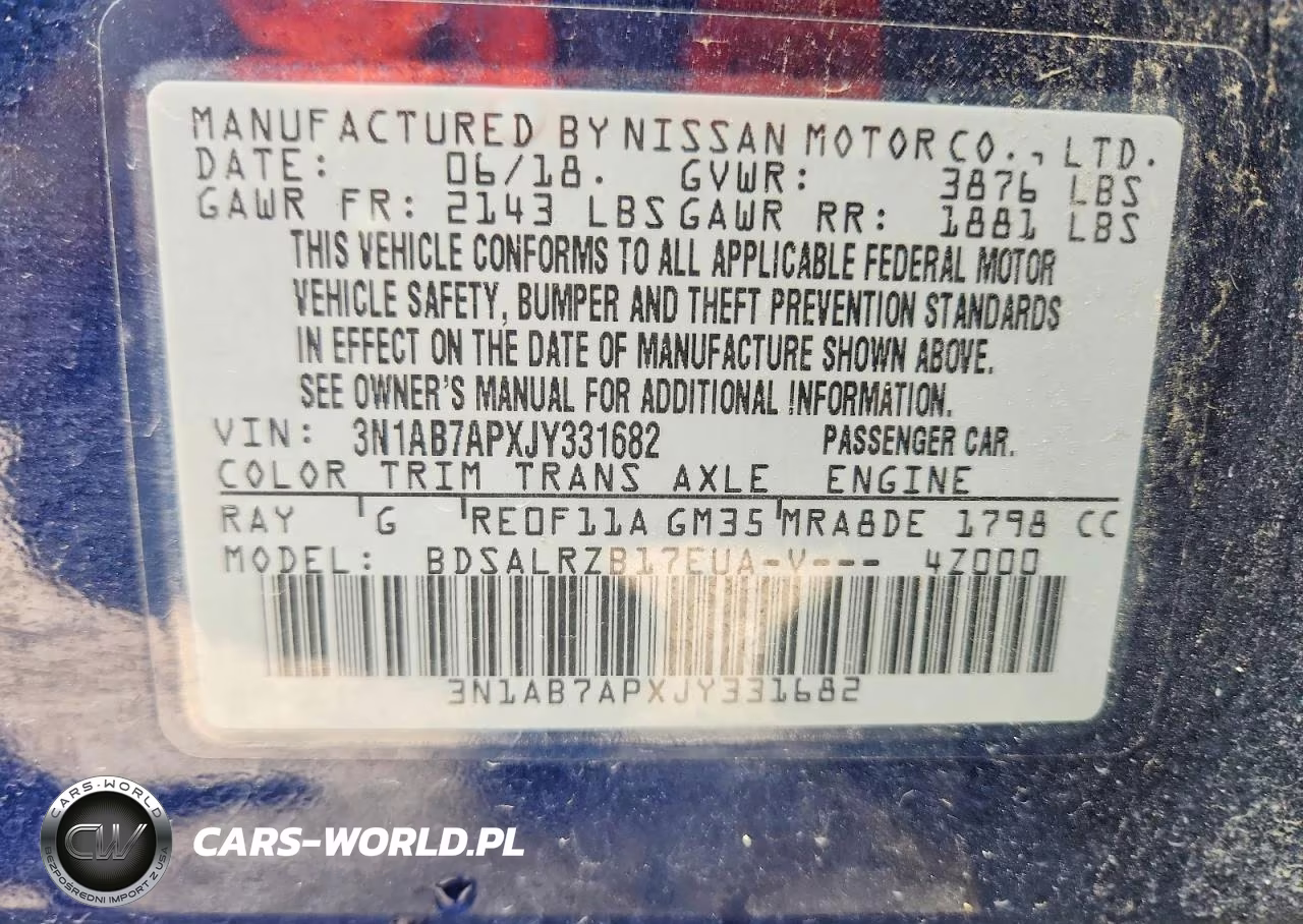 2018 Nissan Sentra Sr VIN:3N1AB7APXJY331682 - 13