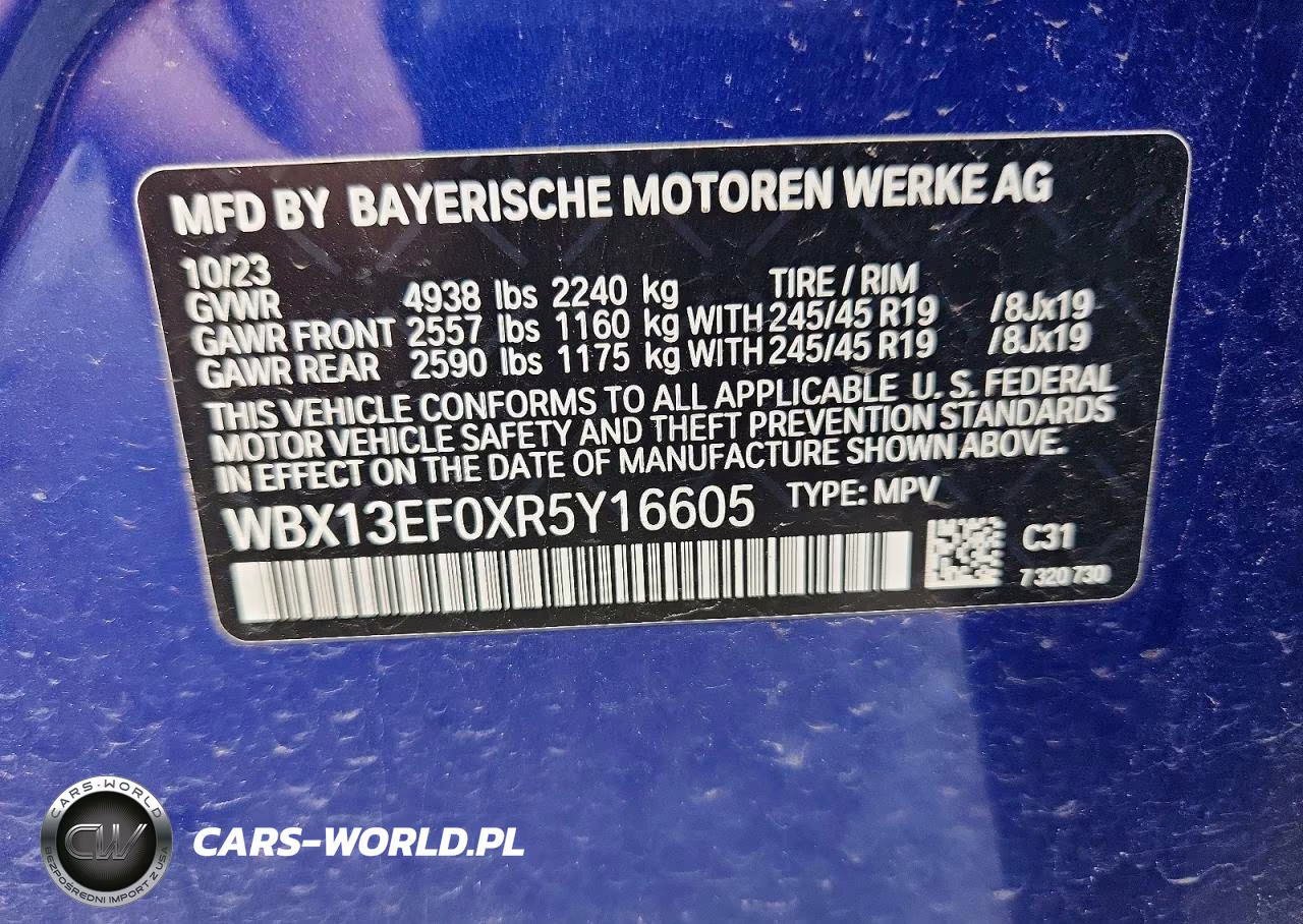 2024 BMW X1 M35I VIN:WBX13EF0XR5Y16605 - 14