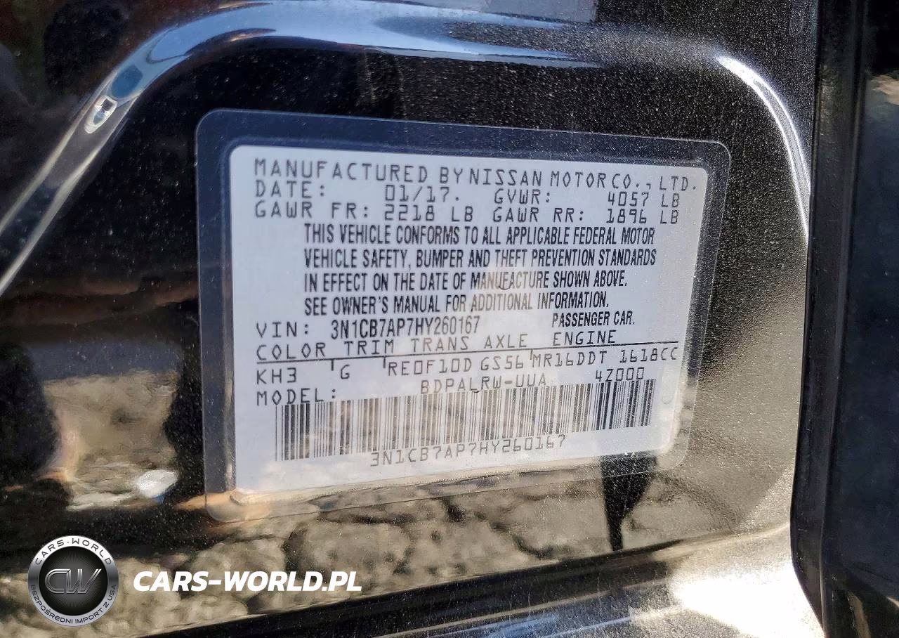 2017 Nissan Sentra Sr Turbo VIN:3N1CB7AP7HY260167 - 12