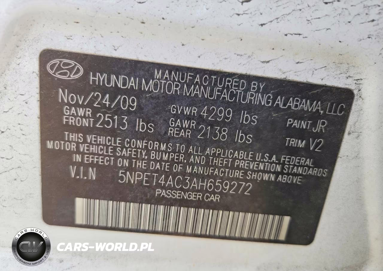 2010 Hyundai Sonata Gls VIN:5NPET4AC3AH659272 - 12